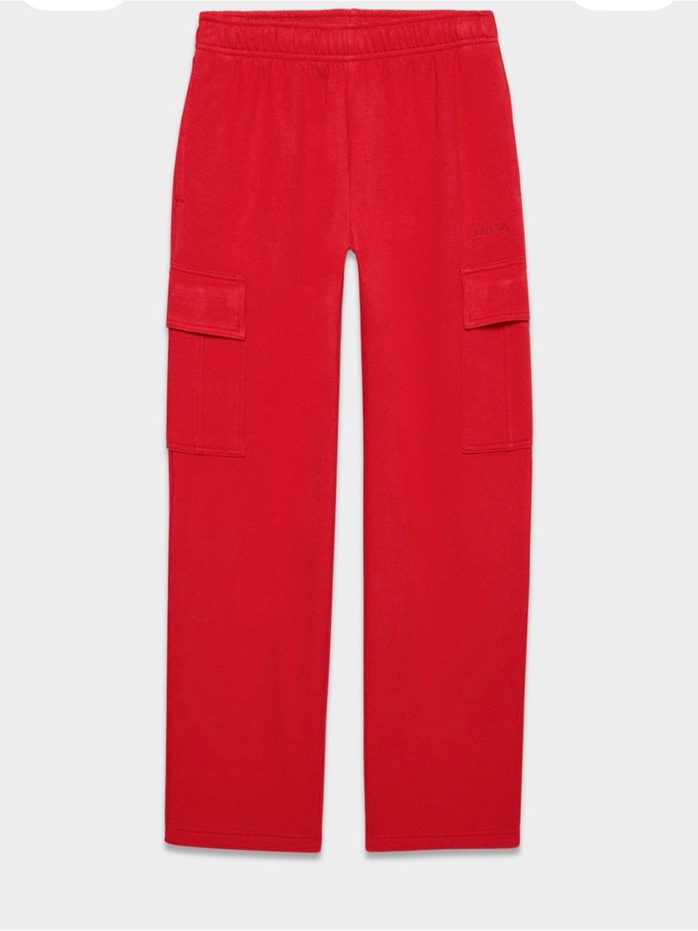 Artzia Red Cargo Sweatpants - Casual Straight Fit